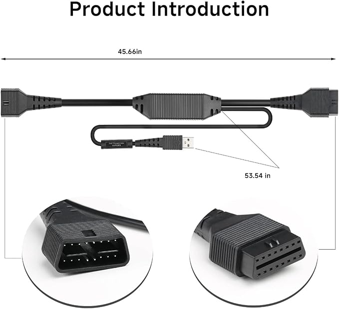 LAUNCH X-431 DoIP Connector Adapter Code Reader 16pin DoIP Cable Car Diagnostic OBD2 Scanner for X-431 DoIP DBScar VII DBScar 7