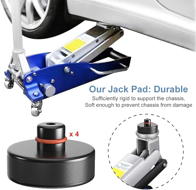 BANGTING Lifting Jack Pad Set Compatible with Tesla Model 3/S/X/Y, 4 Pucks with a Storage Case, Accessories for Tesla Vehicles