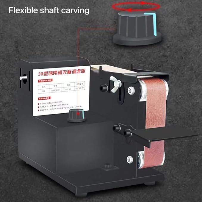 Diy Mini Belt Sander Electric Knife Apex Edge Sharpener Sanding Machine Belts Adapter Polisher Kits 7 Speed Diy Polishing Grinding Machine Power Tools Sander (TYPE 30)