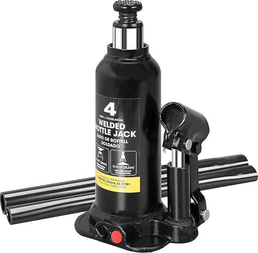 BIG RED 4 Ton (8,000 LBs) Torin Welded Hydraulic Car Bottle Jack for Auto Repair and House Lift, Black, AT90403BR