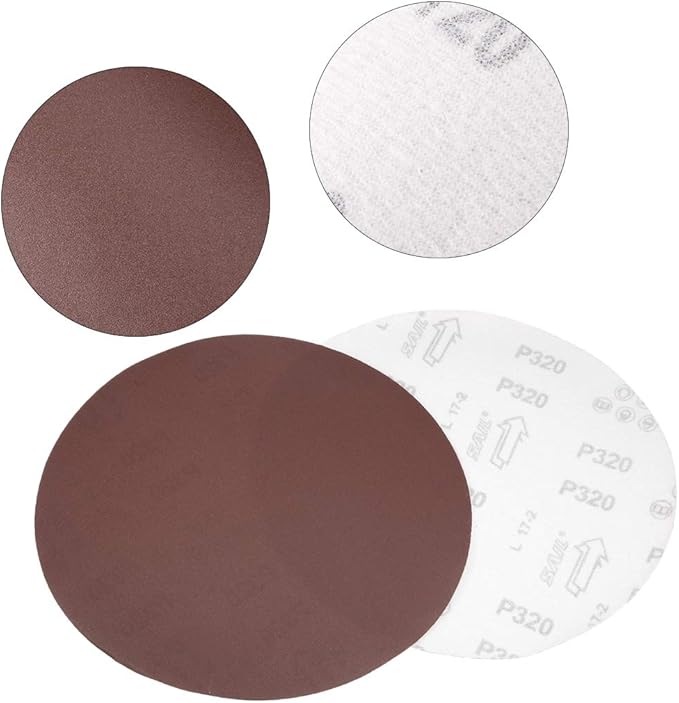 uxcell 9 Inch Sanding Disc 320 Grits Flocking Sandpaper for Sander 10 Pcs