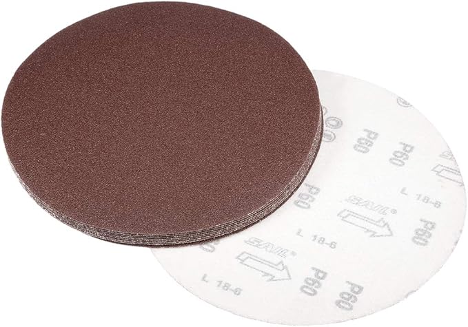 uxcell 9 Inch Sanding Disc 60 Grits Flocking Sandpaper for Sander 10 Pcs
