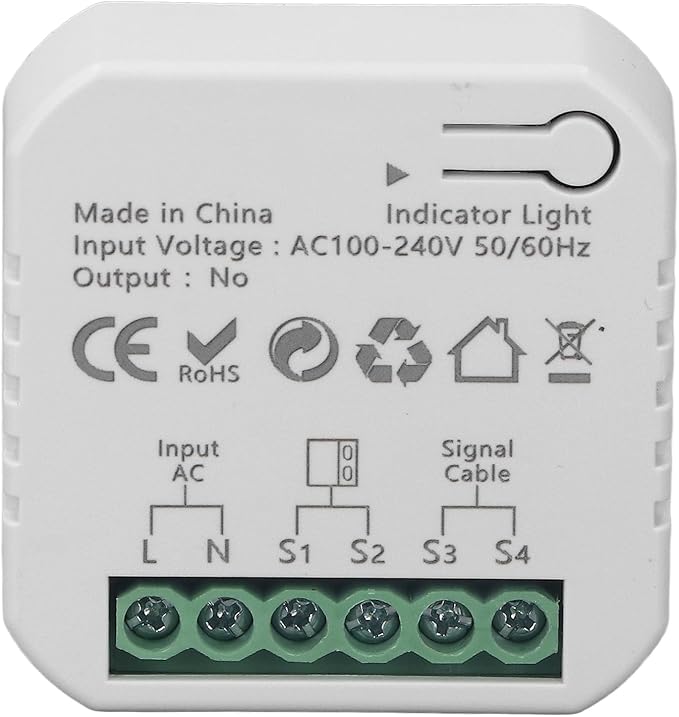 Garage Door Opener, Smart Garage Door Controller with APP Remote Control, Real Time Monitoring, and Time Setting Function for Zigbee, Gate Openers (US Plug)