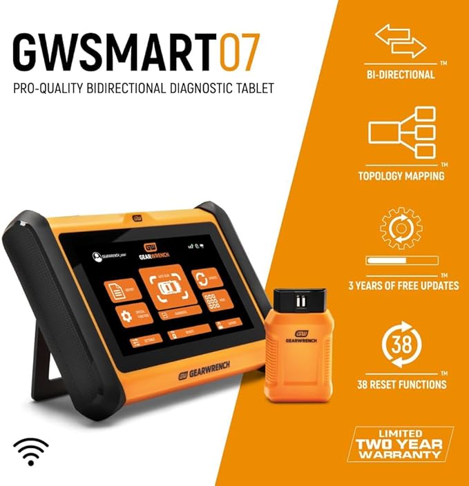 GEARWRENCH 7" Wireless Bi-Directional Diagnostic Scanner Tablet | GWSMART07