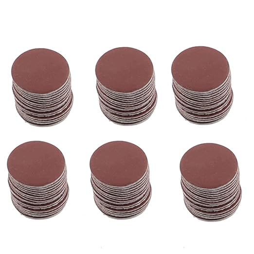 100pcs 1inch 320 Grit Hook and Loop Sandpapers Sander Disc Sanding for Drill Grinder Rotary Tools