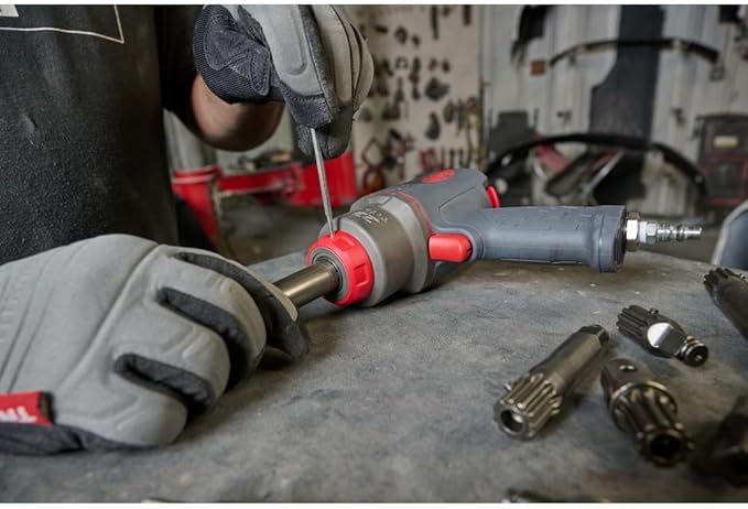 Ingersoll Rand 2236QPTIMAX DXS2 1/2" Air Impact Wrench, Quiet, 1500 ft-lb Torque, Titanium Hammercase, Pin Retainer, Pistol, Interchangeable Anvil, Multi-functional Tool