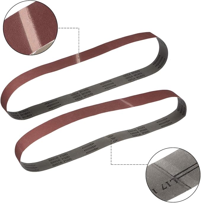 uxcell 2 x 48 Inch Sanding Belt 320 Grit Sand Belts for Belt Sander 3pcs