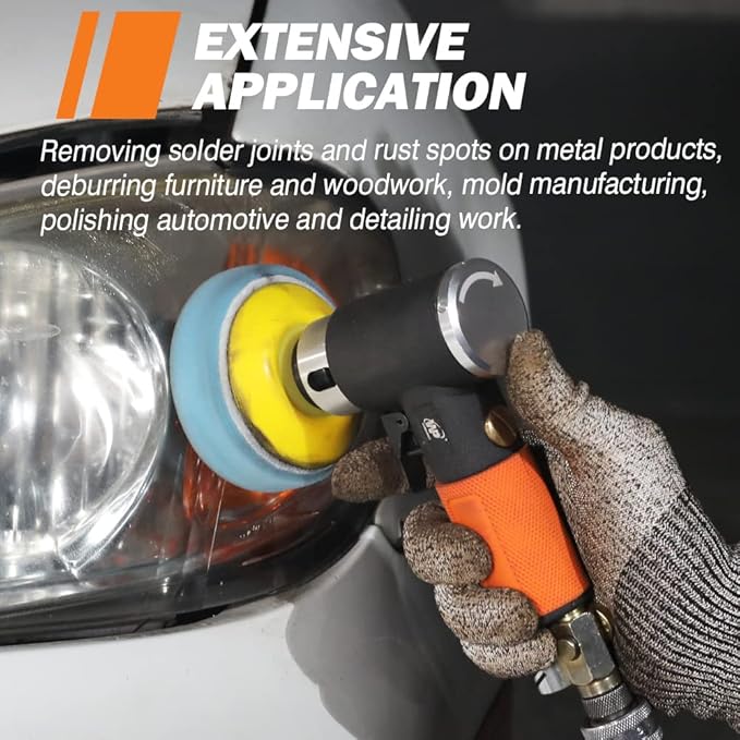 Mini Air Sander, Random Orbital Air Sander, Mini Pneumatic Sander for Auto Body Work