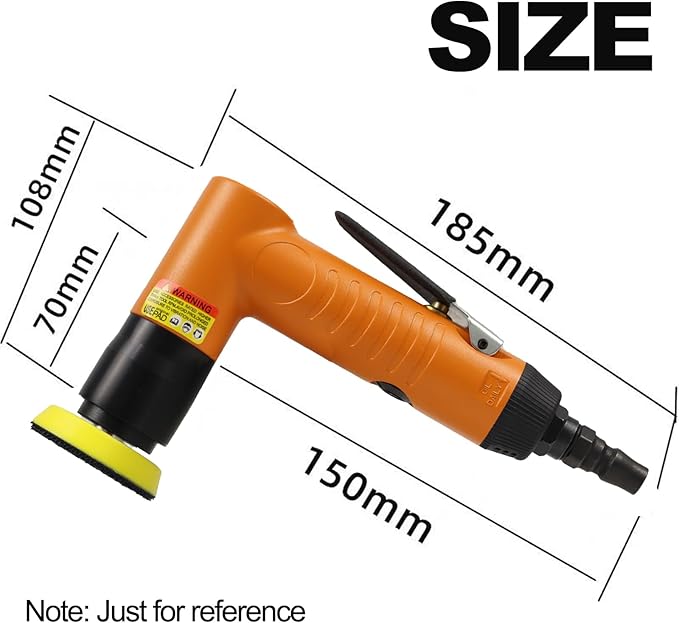 Upgrade Mini Air Angle Sander with 1'' 2'' 3'' Pads Random Orbital Air Sander 22000RPM, Mini Pneumatic Polisher for Auto Body Work Headlight Polishing Paint Cleaning with 30pcs Roll Lock Discs