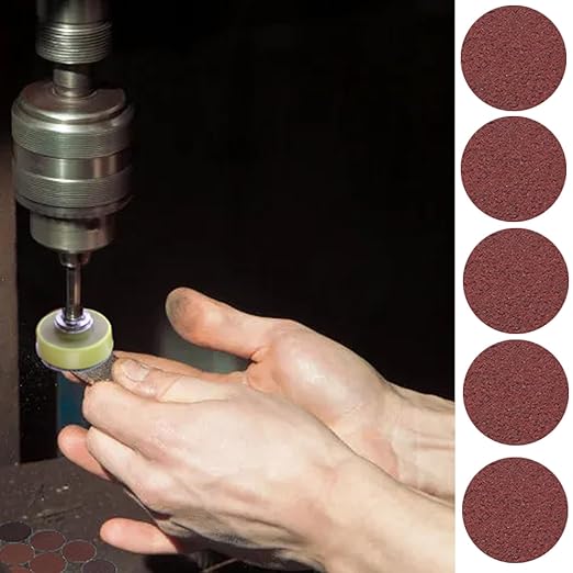 100pcs 1inch 600 Grit Hook and Loop Sandpapers Sander Disc Sanding for Drill Grinder Rotary Tools