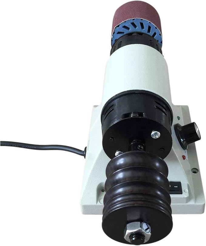 Leather Polisher Sander 350W 0-8000RPM Leather Burnishing Machine 110V Edge Grinding Machine with 6 Sanding Sleeves