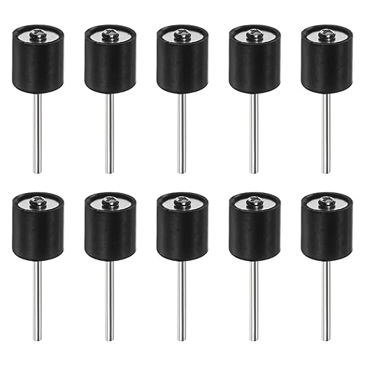 HARFINGTON 10pcs 1/2 Inch Sanding Drum Rubber Mandrels 2.35mm Shank Sanding Sleeve Holder for Drum Sander Rotary Grinder