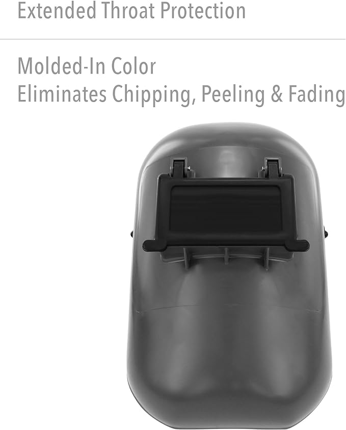 Fibre-Metal by Honeywell Tigerhood Classic Thermoplastic Welding Helmet with Speedy Loop Hard Hat Mount, Gray (5906GY) Medium