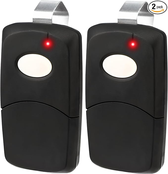 Garage Stop 2X Garage Door Opener Remote for Linear Multi-Code 3089 308911 MCS308911, 10 dip Switch Gate Opener Remote 300MHz, Garage Clicker Replacement (Black)