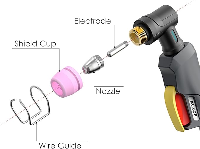 AG60P Plasma Cutter Consumables Cutting Torch Tip Nozzles Kit 24pcs For BTC500DP, BTC650DP