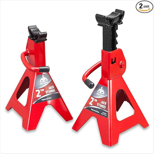 Jack Stands 2 Ton (4,400 LBs) Lifting Car Stand, Fit Use for Cars Automotive Small Vehicles, Red, 2 Pack