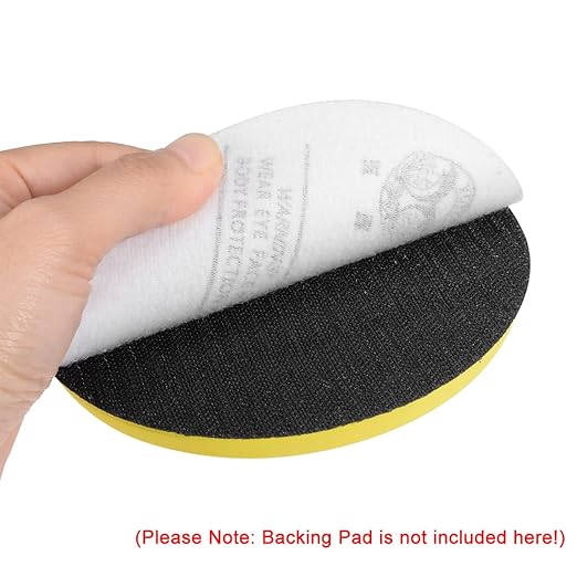 uxcell 25Pcs 4 Inch Hook and Loop Sanding Disc 180 Grits Flocking Sandpaper for Random Orbit Sander Brown