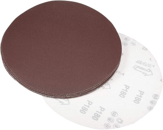 uxcell 9 Inch Sanding Disc 180 Grits Flocking Sandpaper for Sander 10 Pcs