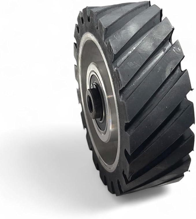6" x 2" Belt Grinder Contact Wheel,Belt Sander Bearings Serrated Rubber Contact Wheels With 2 heavy Duty bearing 6205 RS