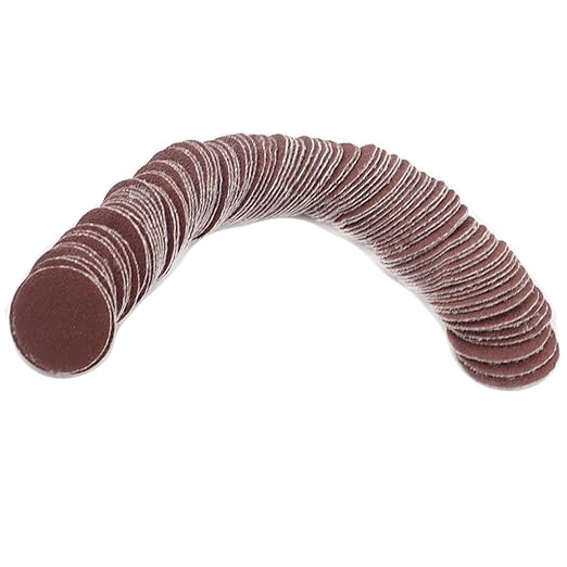 100pcs 1inch 180 Grit Hook and Loop Sandpapers Sander Disc Sanding for Drill Grinder Rotary Tools