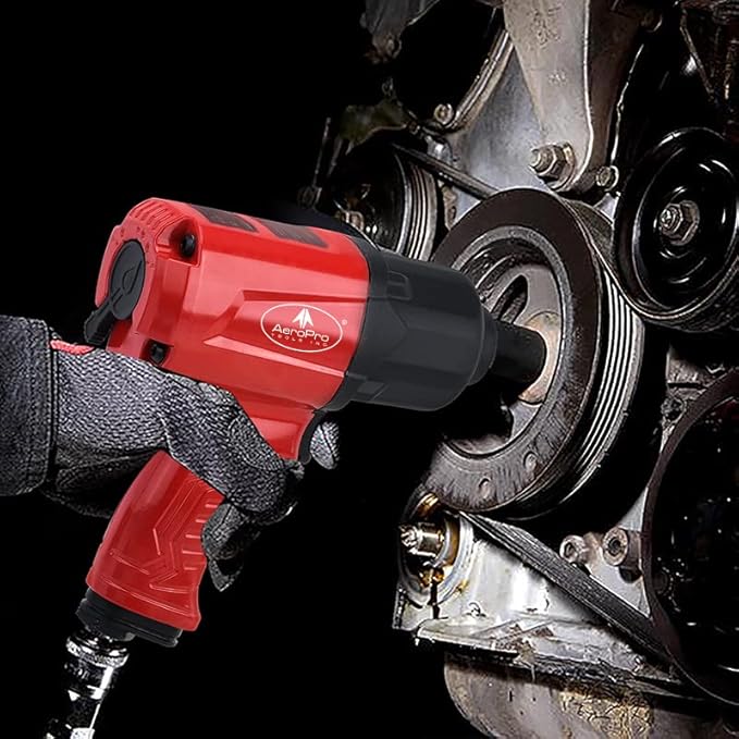 AEROPRO TOOLS 1/2-Inch Aluminum Air Impact Wrench(A398),Twin Hammer with 1000FT-LB Super Torque, Pneumatic Impact Gun, for Auto Repair, Tire Shop (A398 Aluminum Housing)