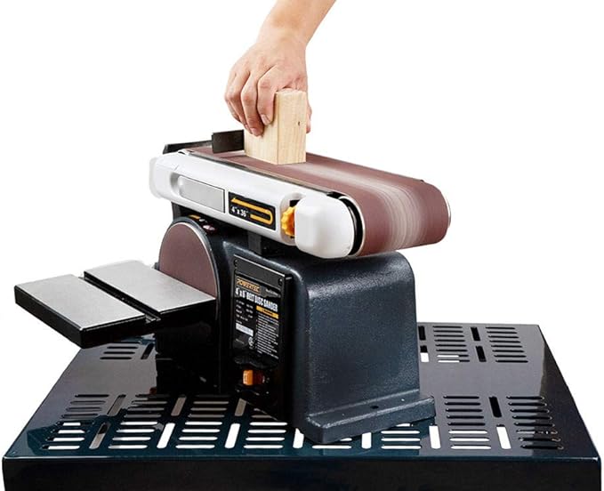 POWERTEC BD4600 Belt Disc Sander For Woodworking | 4 In. x 36 in. Belt Sander with 6 In. Sanding Disc