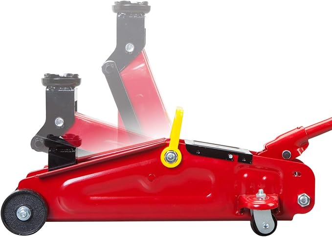 BIG RED TAM820014S Torin Hydraulic Trolley Service/Floor Jack with Blow Mold Carrying Storage Case, 1.5 Ton (3,000 lb) Capacity, Red