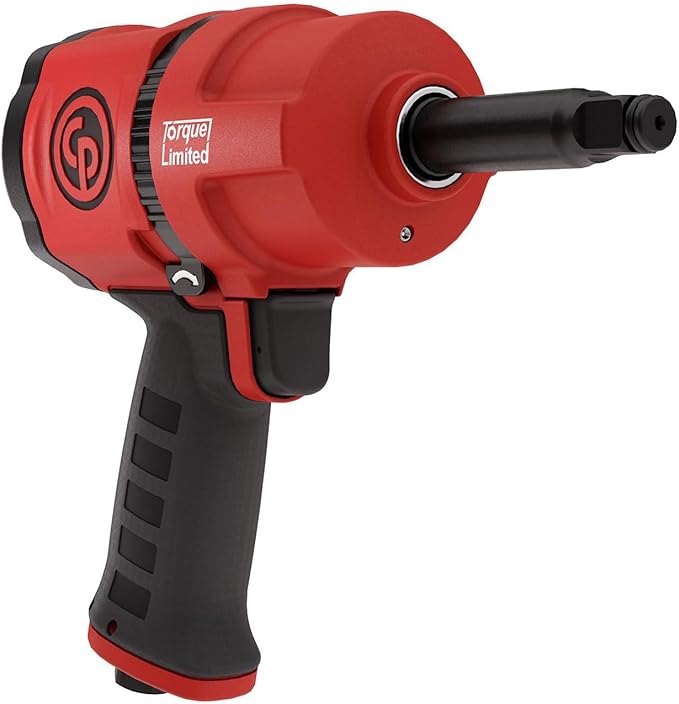 Chicago Pneumatic CP7748TL-2-1/2 Inch Air Impact Wrench with 2 Inch Extended Anvil, Torque Limited, Pistol Handle, Max Torque Reverse Output 960 ft.lbs / 1300 Nm - 7000 RPM, Twin Hammer