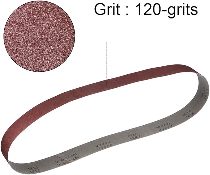uxcell 2 x 48 Inch Sanding Belt 120 Grit Sand Belts for Belt Sander 3pcs