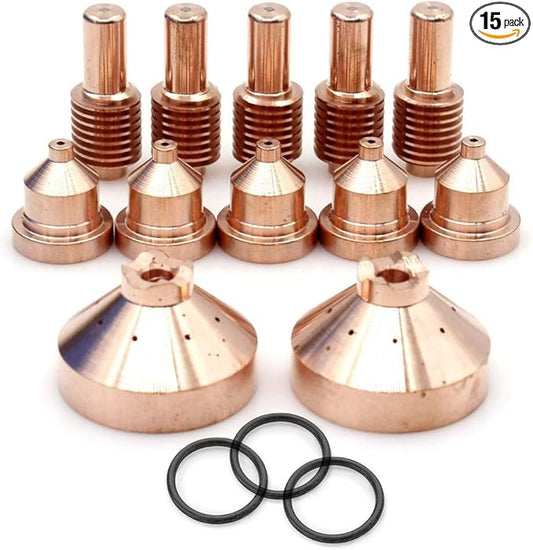 ICE-40C/T Plasma Electrode 192047 204325 Tip 204323 Shield Cap fit Miller Spectrum 625 Cutter PKG-15