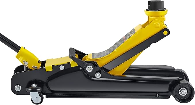 VEVOR 2.5 Ton Low Profile, Heavy-Duty Steel Racing Floor Jack with Single Piston Lift Pump, Lifting Range 3.35"-14.96"