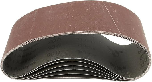 6 Pack 4 x 24 inch Sanding Belts 800 Grit Sanding Paper, Aluminum Oxide Abrasive Sander Belts for Metal Grinding Woodworking