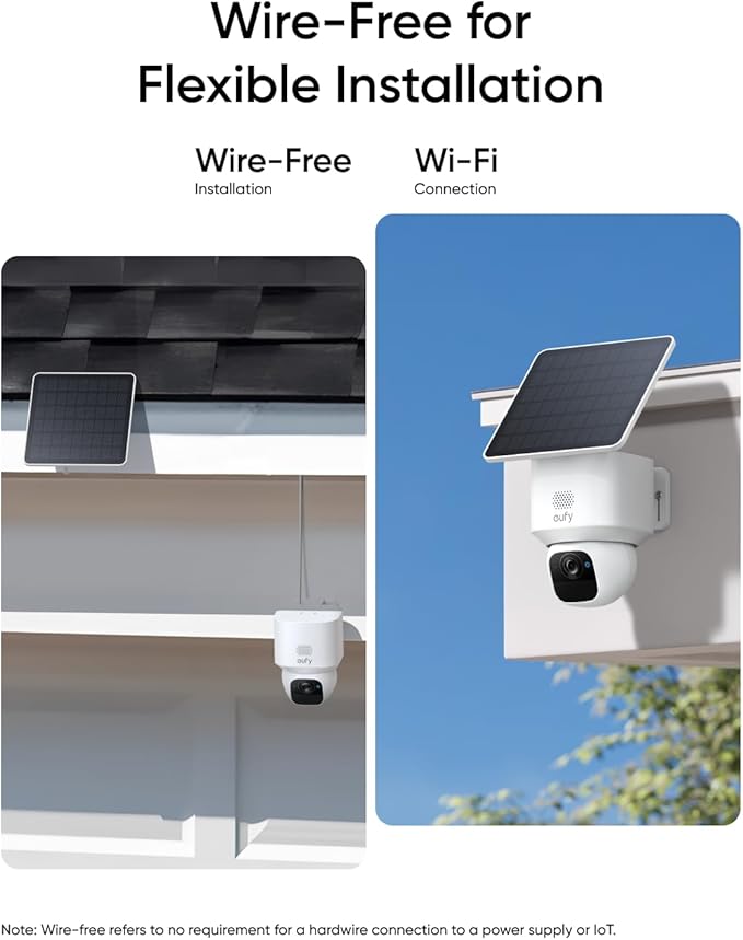 eufy Security SoloCam E30, Security Cameras Wireless Outdoor, Solar Camera Outdoor Wireless, 360° Pan, AI Tracking, 2K Clarity, HomeBase S380 Compatible, No Monthly Fee, only Support 2.4Ghz