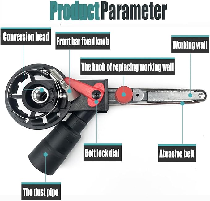 Belt Sander Adapter, Belt Sander Adapter Corner Detailing File Sander Attachment 15mm Belt Removal Professional Polishing Tool for, Belt Sanders