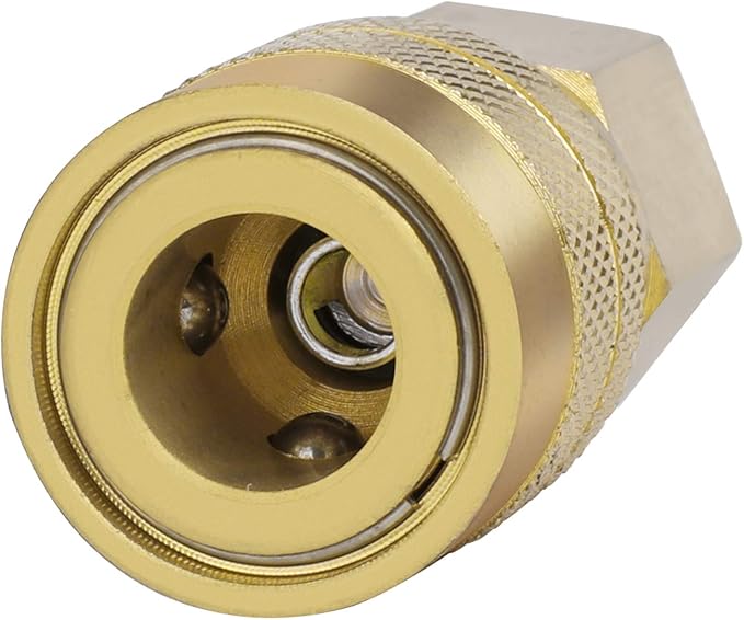 WYNNsky Industrial Air Coupler, 1/4 Inch Body Size, 3/8 Inch FNPT Threads Size, Brass Air Compressor Accessories Fitting