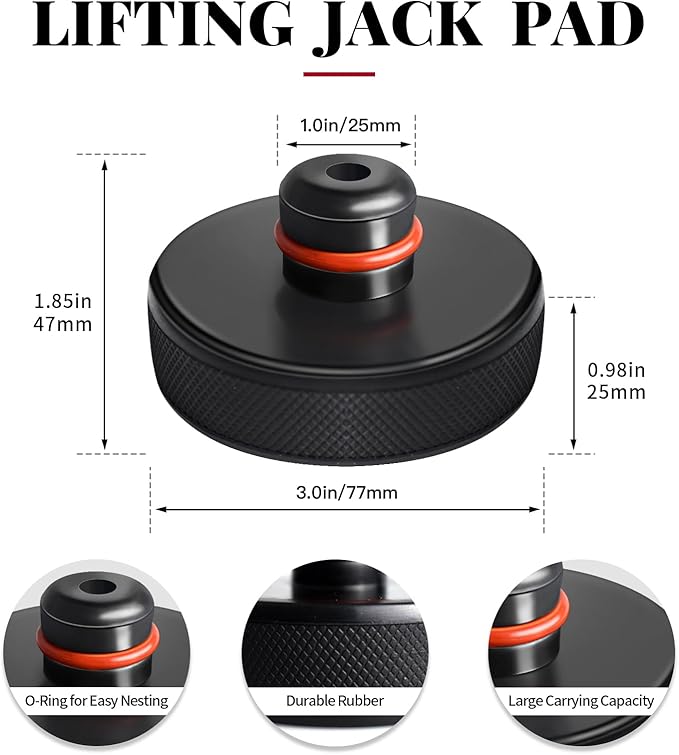 Chirano Lifting Jack Pad for Tesla Model 3/S/X/Y, 4 Pucks with Storage Case, Accessories for Tesla Vehicles 2013 to 2025