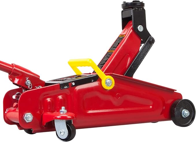 BIG RED TAM820014S Torin Hydraulic Trolley Service/Floor Jack with Blow Mold Carrying Storage Case, 1.5 Ton (3,000 lb) Capacity, Red