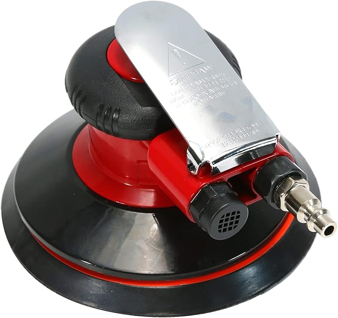 Professional 6" Air Random Orbit Palm Sander,Dual-Action Pneumatic Sander, Composite Design, Low Vibration