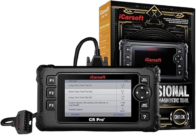 iCarsoft CR Pro+ | Outil Diagnostic Automobile Multimarques OBD2 | Lecture et effacements Codes défauts | Reset FAP | Codage Injecteurs | Purge ABS et autres fonctions