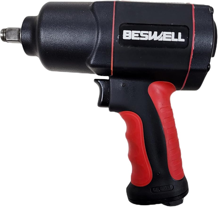 BESWELL® 1/2-Inch Air Impact Wrench with Up to Real 1180 Foot-Pounds Max Loosen Torque Output