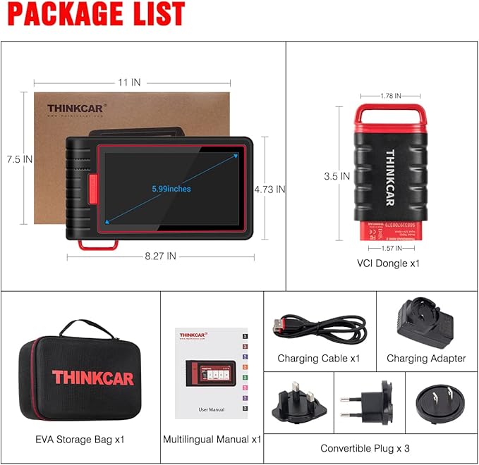 Thinkcar OBD2 Scanner Wireless, Thinkscan Max2 Lifetime Free Upgrade Diagnostic Scan Tool with CAN-FD Protocol, All System Diagnosis & 28+ Resets, ABS Bleed/IMMO/SAS/TPMS/Auto VIN, FCA Autoauth