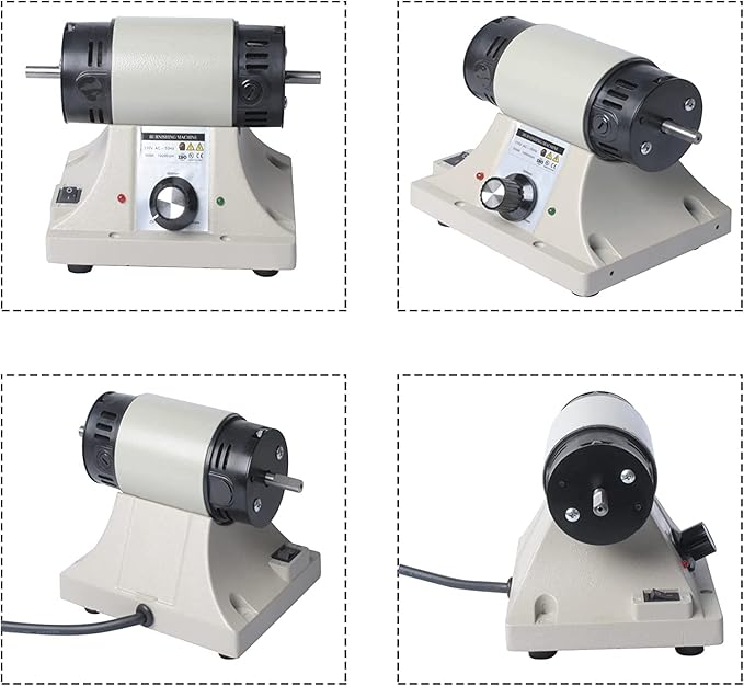 Leather Polishing Burnishing Machine, Leather Edge Grinding Kit Adjustable Rosewood Grinding Head Sander Buffing Motor for All Vegetable Tanned Leather 8000rpm 110V