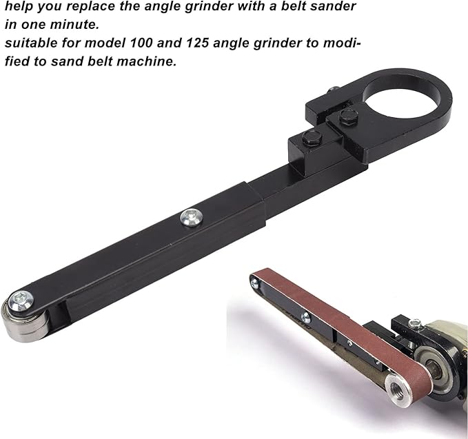 Angle Grinder Convers ion Tool for Conversion Of Angle Grinders 100 and 125 Into Belt Sanders, Belt Sanders Polisher, Low Impact and Low Noise for Woodworking Trimming Polishing