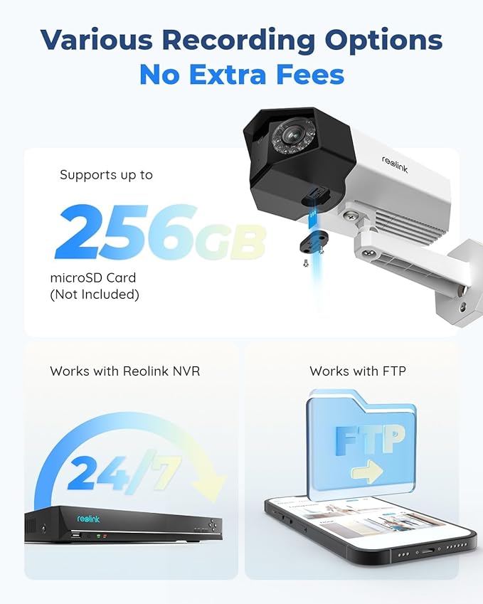 REOLINK 4K PoE Security Camera System, Home Outdoor IP Camera in 180 Degree Viewing Angle, Human/Vehicle/Pet Detection, Color Night Vision, Two Way Talk, Up to 256GB microSD Card, Duo 2 PoE