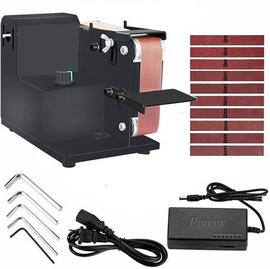 Diy Mini Belt Sander Electric Knife Apex Edge Sharpener Sanding Machine Belts Adapter Polisher Kits 7 Speed Diy Polishing Grinding Machine Power Tools Sander (TYPE 30)