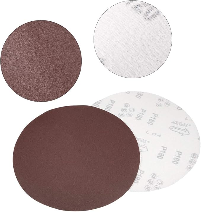 uxcell 9 Inch Sanding Disc 180 Grits Flocking Sandpaper for Sander 10 Pcs
