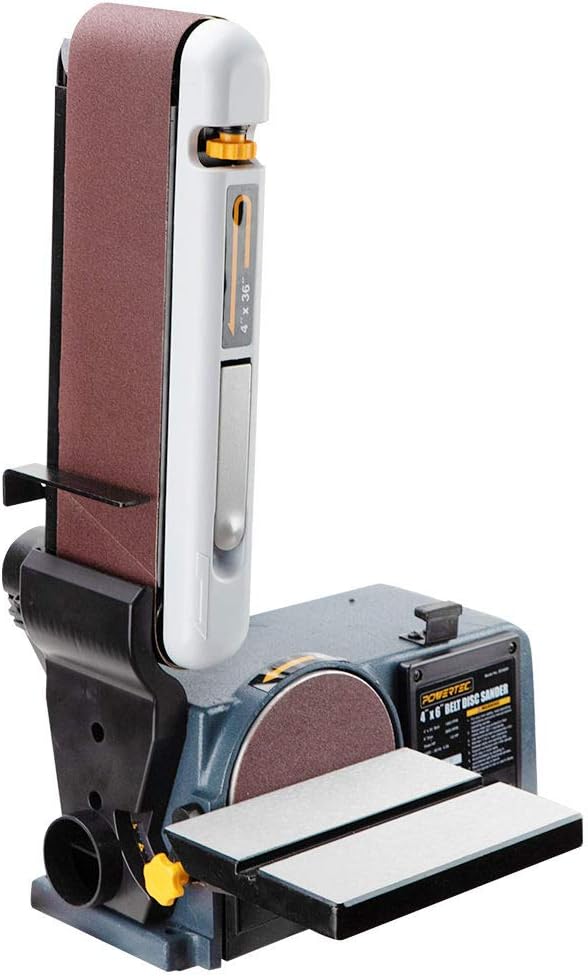 POWERTEC BD4600 Belt Disc Sander For Woodworking | 4 In. x 36 in. Belt Sander with 6 In. Sanding Disc