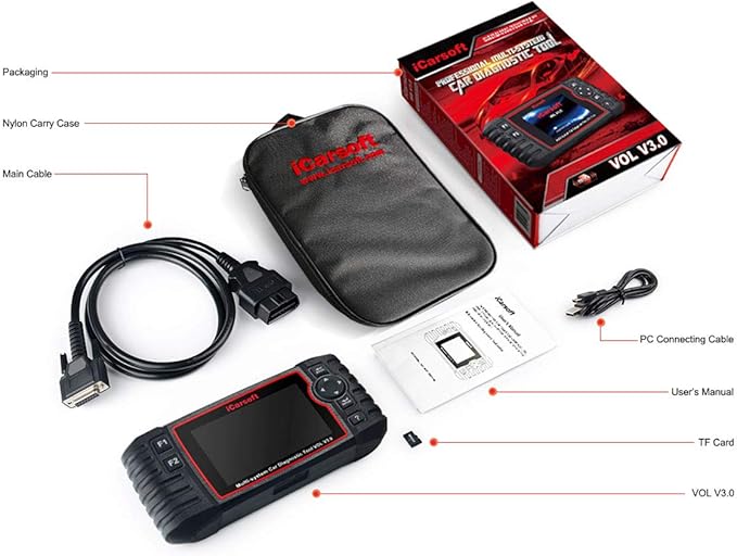 iCarsoft VOL V3.0 for Volvo/Saab Diagnostic Tool with auto VIN/Quick Test/Actuation Test