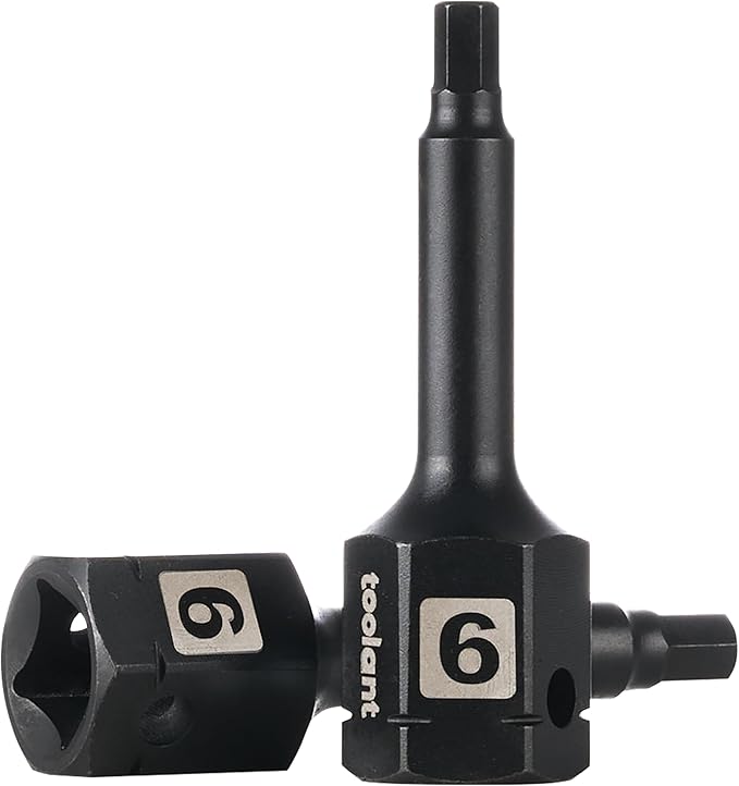 toolant 1/2" drive 6mm impact hex bit socket set 2PCS,Hex Drive, S2 Steel Air Drive Allen Socket set,Impact Grade