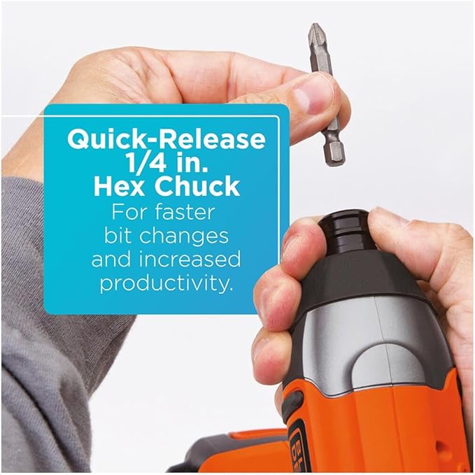 BLACK+DECKER 20V MAX Cordless Drill and Impact Driver, Power Tool Combo Kit with Battery and Charger (BD2KITCDDI)